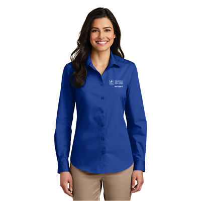 PA Ladies Long Sleeve Carefree Poplin Shirt
